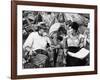 MAJOR DUNDEE, 1965 directed by SAM PECKINPAH On the set, Sam Peckinpah with Senta Berger (b/w photo-null-Framed Photo