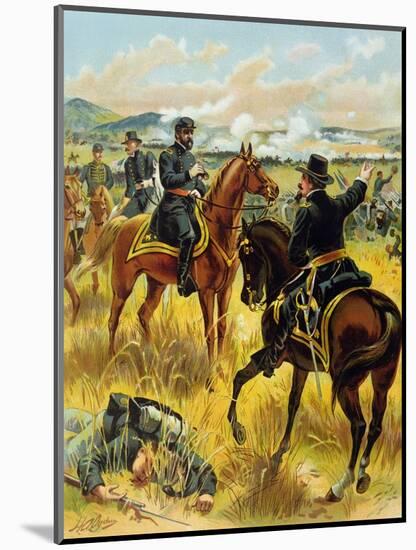 Major General George Meade at the Battle of Gettysburg on July 2nd 1863, 1900-Henry Alexander Ogden-Mounted Giclee Print