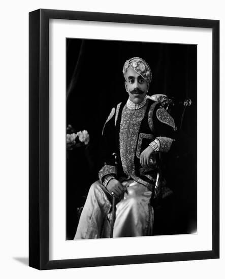 Major-General H.H. Maharajadhiraja Maharana Shri Sir Bhopal Singh Bahadur-James Lafayette-Framed Giclee Print