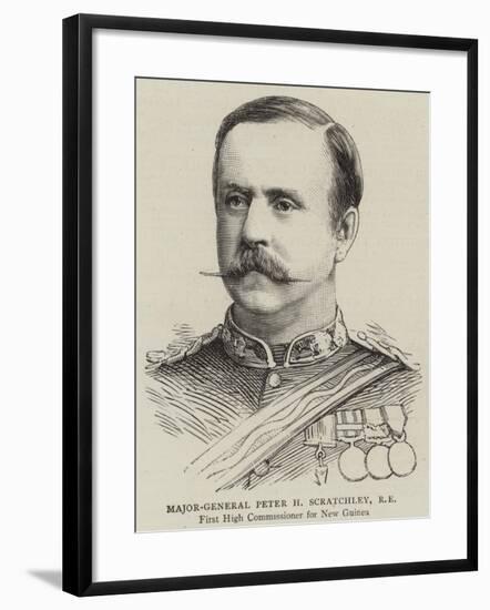 Major-General Peter H Scratchley, Re-null-Framed Giclee Print