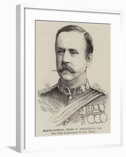 Major-General Peter H Scratchley, Re-null-Framed Giclee Print