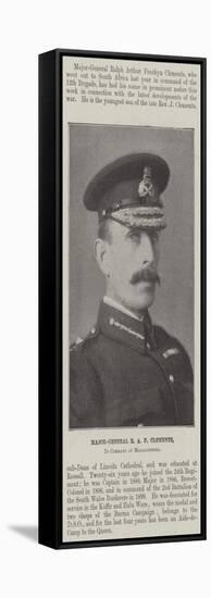 Major-General R a P Clements, in Command at Magaliesberg-null-Framed Stretched Canvas