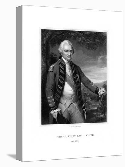 Major-General Robert Clive, 1st Baron Clive of Plassey, British Statesman and General-WT Mote-Stretched Canvas