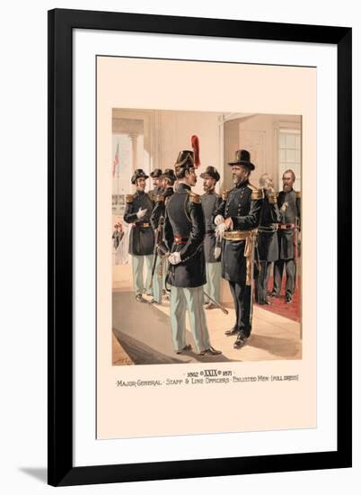 Major-General, Staff and Line Officers, Enlisted Men in Full Dress-H.a. Ogden-Framed Art Print