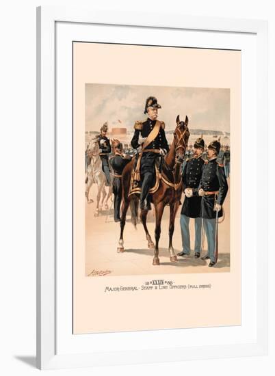 Major General, Staff and Line Officers in Full Dress-H.a. Ogden-Framed Art Print