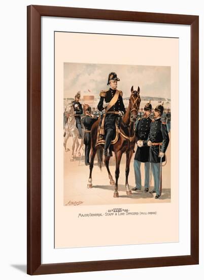 Major General, Staff and Line Officers in Full Dress-H.a. Ogden-Framed Art Print