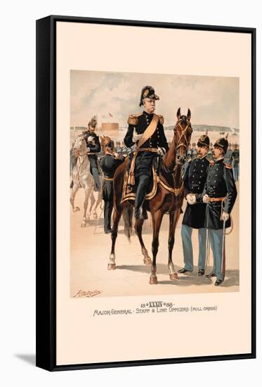 Major General, Staff and Line Officers in Full Dress-H.a. Ogden-Framed Stretched Canvas
