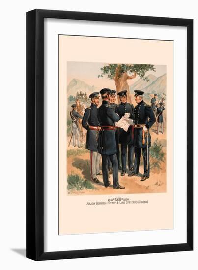 Major General, Staff and Line Officers-H.a. Ogden-Framed Art Print