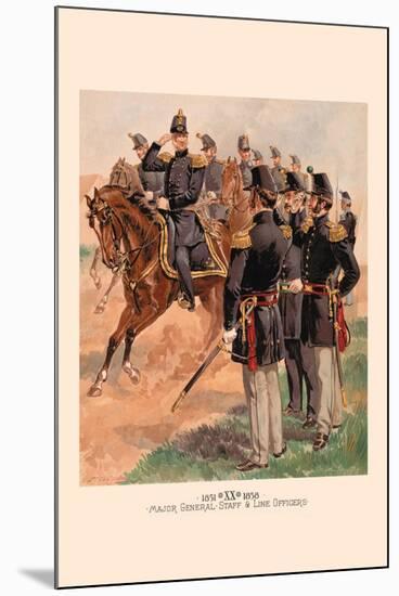 Major General, Staff and Line Officers-H.a. Ogden-Mounted Art Print