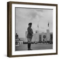 Major General William N. Haskell, During the Opening Ceremonies at the New York World's Fair-David Scherman-Framed Premium Photographic Print