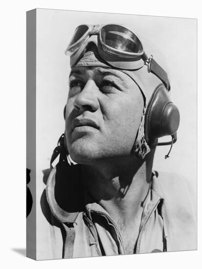 Major Gregory 'Pappy' Boyington, Commanding Officer of the Famous Marine Fighter Squadron, 1944-null-Stretched Canvas