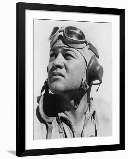 Major Gregory 'Pappy' Boyington, Commanding Officer of the Famous Marine Fighter Squadron, 1944-null-Framed Photo