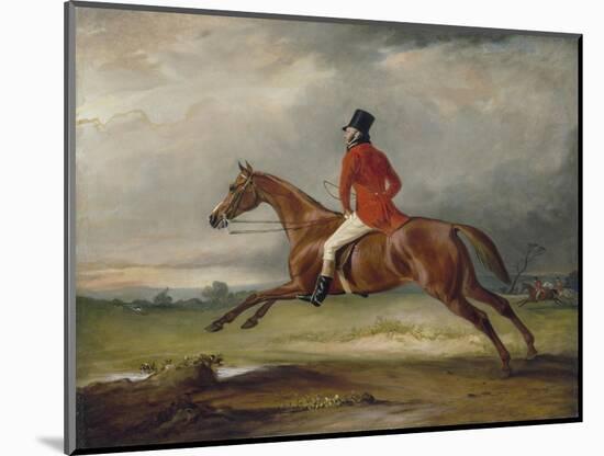 Major Healey, Wearing Raby Hunt Uniform, Riding with the Sedgefield Hunt-John Ferneley-Mounted Giclee Print