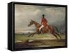 Major Healey, Wearing Raby Hunt Uniform, Riding with the Sedgefield Hunt-John Ferneley-Framed Stretched Canvas