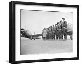 Major James Ellison Reviews First Class of Tuskegee Airmen-null-Framed Photo