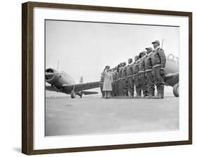 Major James Ellison Reviews First Class of Tuskegee Airmen-null-Framed Photo