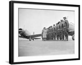 Major James Ellison Reviews First Class of Tuskegee Airmen-null-Framed Photo