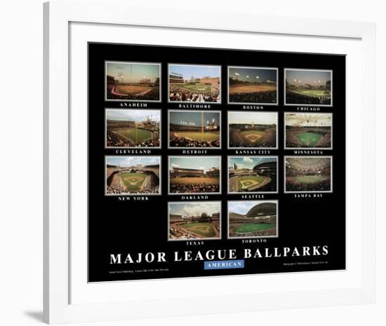 Major League Ballparks: American League-Ira Rosen-Framed Art Print