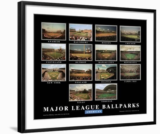 Major League Ballparks: American League-Ira Rosen-Framed Art Print