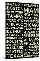 Major League Baseball Cities Vintage Style-null-Stretched Canvas