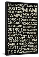 Major League Baseball Cities Vintage Style-null-Framed Poster