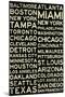 Major League Baseball Cities Vintage Style-null-Mounted Poster