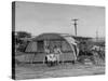 Major Sidney Shelley and His Family Living in a "Typhoonized" Quonset Hut-Carl Mydans-Stretched Canvas