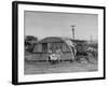 Major Sidney Shelley and His Family Living in a "Typhoonized" Quonset Hut-Carl Mydans-Framed Photographic Print