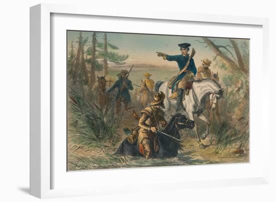 Major Washington on His Mission to the French Commander-null-Framed Giclee Print