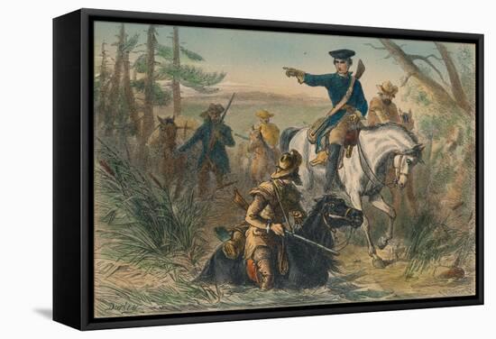 Major Washington on His Mission to the French Commander-null-Framed Stretched Canvas