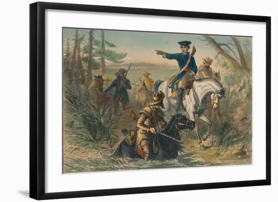 Major Washington on His Mission to the French Commander-null-Framed Giclee Print
