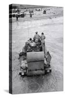 Major Woods of the Oc 'A' Squadron and His Tank Wading Ashore on to King Beach-null-Stretched Canvas