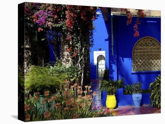 Majorelle Garden, Restored by the Couturier Yves Saint-Laurent, Marrakesh, Morocco-De Mann Jean-Pierre-Stretched Canvas