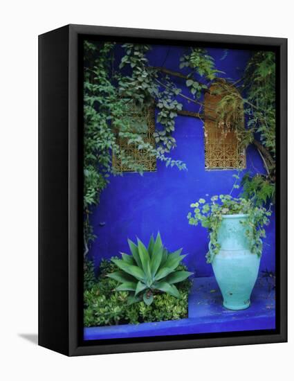 Majorelle Gardens, Marrakesh, Morocco, North Africa-Bruno Morandi-Framed Stretched Canvas