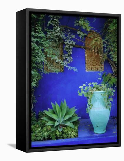 Majorelle Gardens, Marrakesh, Morocco, North Africa-Bruno Morandi-Framed Stretched Canvas