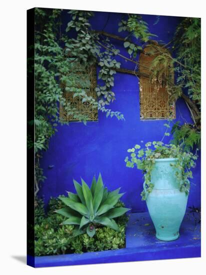 Majorelle Gardens, Marrakesh, Morocco, North Africa-Bruno Morandi-Stretched Canvas