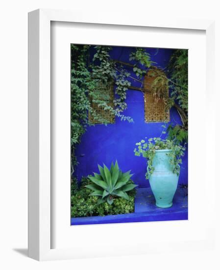 Majorelle Gardens, Marrakesh, Morocco, North Africa-Bruno Morandi-Framed Photographic Print