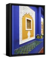 Majorelle Gardens, Marrakesh, Morocco, North Africa-Gavin Hellier-Framed Stretched Canvas