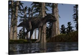 Majungasaurus Hunting for Food in a Prehistoric Environment-null-Stretched Canvas