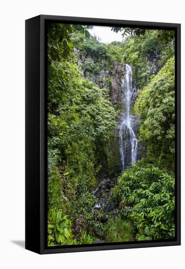 Makahiku Falls on the East Coast of Maui, Hawaii, United States of America, Pacific-Michael Runkel-Framed Stretched Canvas