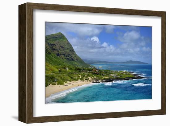 Makapuu Beach Park, Island of Oahu, Hawaii, USA-null-Framed Art Print