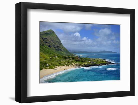 Makapuu Beach Park, Island of Oahu, Hawaii, USA-null-Framed Art Print