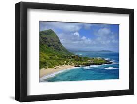 Makapuu Beach Park, Island of Oahu, Hawaii, USA-null-Framed Art Print