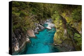 Makarora, New Zealand. The Blue Pools of Makarora offer enticing blue waters to swim in.-Micah Wright-Stretched Canvas