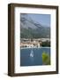 Makarska Harbour with Yacht and Mountains Behind, Dalmatian Coast, Croatia, Europe-John Miller-Framed Photographic Print