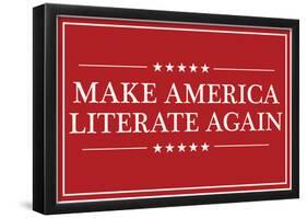 Make America Literate Again (Red)-null-Framed Poster