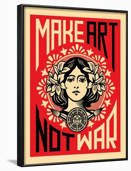 Make Art Not War-Shepard Fairey-Framed Art Print