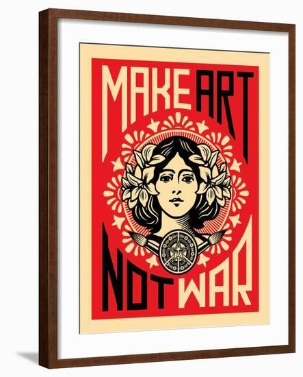 Make Art Not War-Shepard Fairey-Framed Art Print