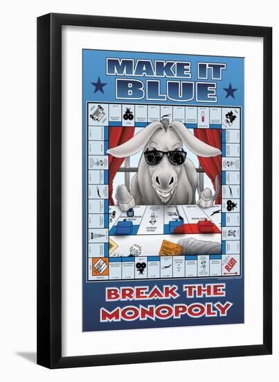 Make It Blue, Break the Monopoly-Richard Kelly-Framed Art Print