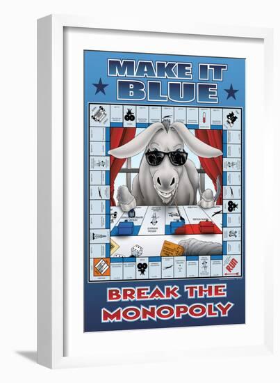 Make It Blue, Break the Monopoly-Richard Kelly-Framed Art Print